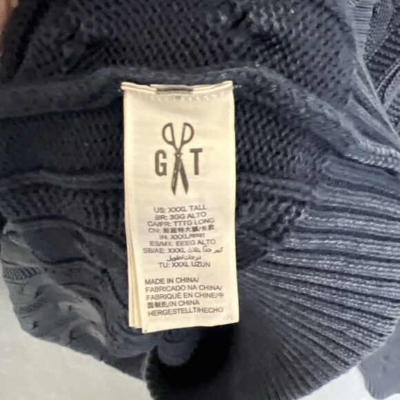 Goodthreads Mens Big & Tall Fisherman Cable Knit Sweater 3XL 100% Cotton Preppy - Picture 5 of 10